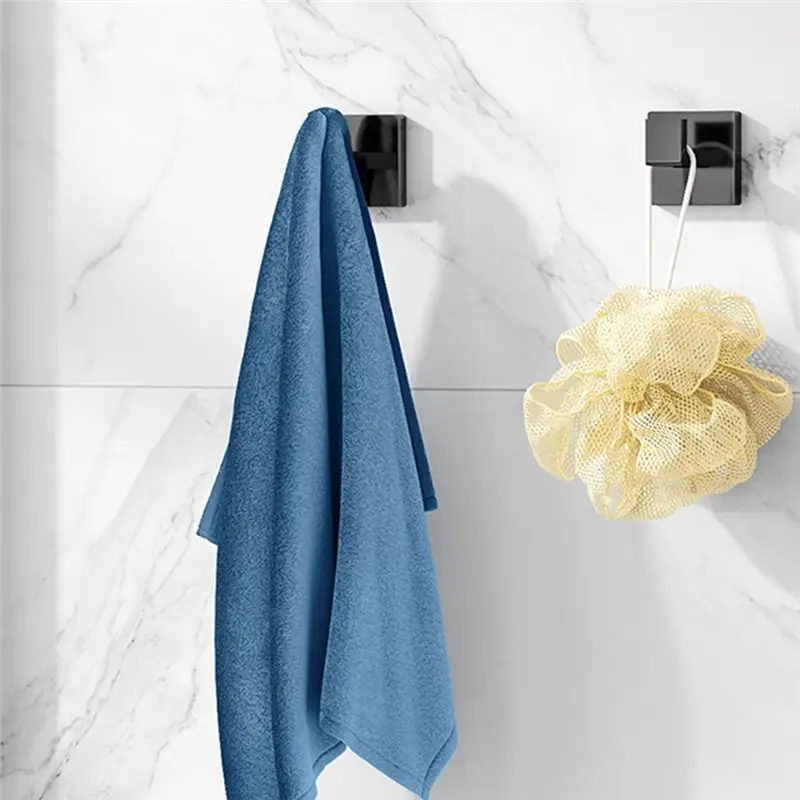 KYCOR-Stainless Steel For Bathroom Hardware Accessories Set 5 Pieces Towel Racks Wall Mounted Black Towel Bar 15.74In