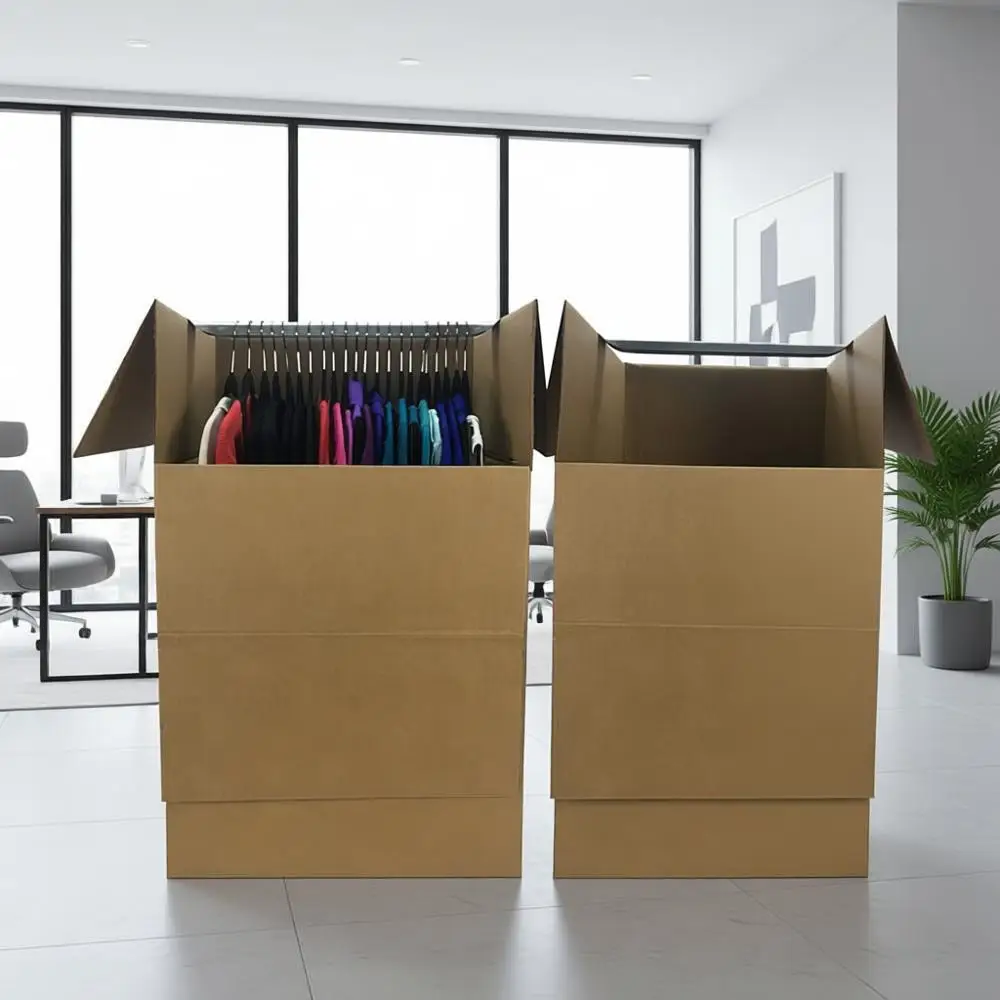 

24x24x40-Inch Large Wardrobe Moving Boxes, Pack of 3