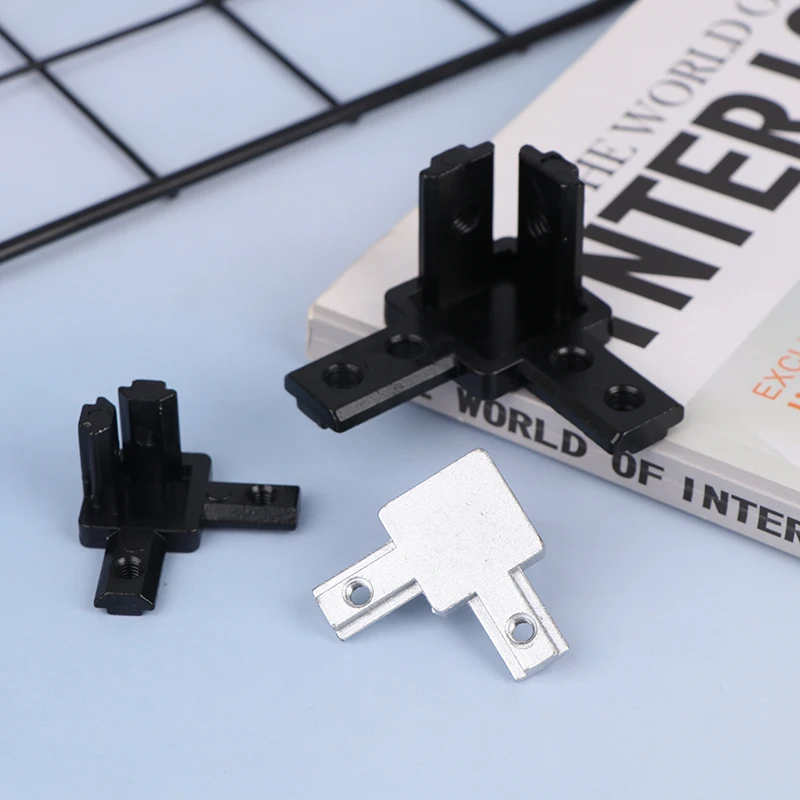 T 슬롯 2020 3030 4040 알루미늄 압출 프로파일 3차원 브래킷 부품용 4팩 3방향 엔드 코너 브래킷 커넥터