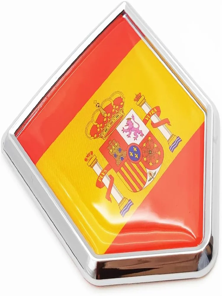 AliExpress EZAJILX Spain Flag Shield Car  Bike Decal Crest Emblem for Cars motorcycle Truck Vehicles Car emblems