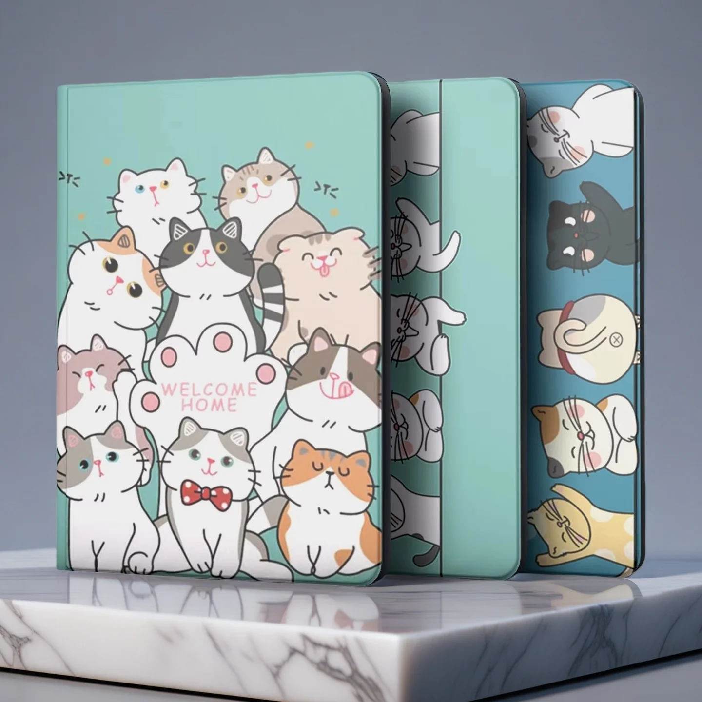 2025 New For Samsung Tab A11 Plus Case 11inch (SM-X230)PU Leather Cute Cats Kids Tablet Cases For Galaxy Tab A9 Plus 11'' Cover