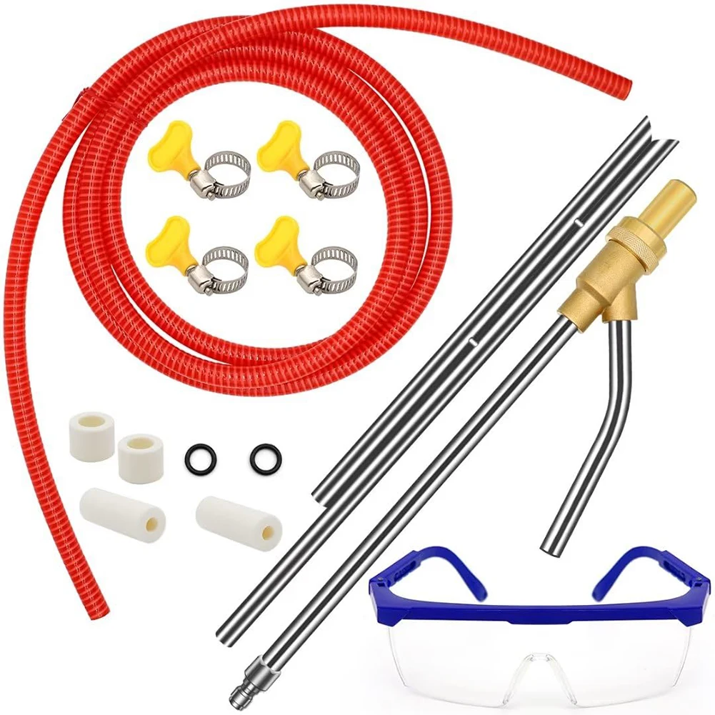 Pressure Washer Sandblasting Kit 5000 PSI Power Washer Sandblasting with Replacement Ceramics Nozzle 1/4 Inch Quick Connection