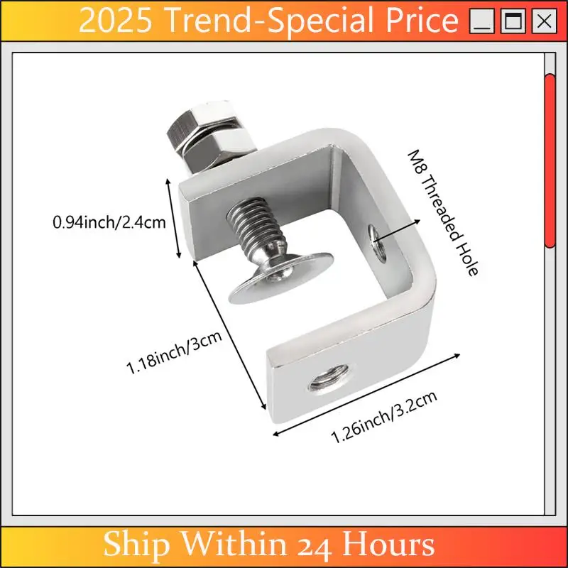

A61Z Предложения Сверхмощные зажимы из нержавеющей стали с C-образным зажимом со стабильным широким отверстием и дизайном I, диапазон зажима 16-25 мм