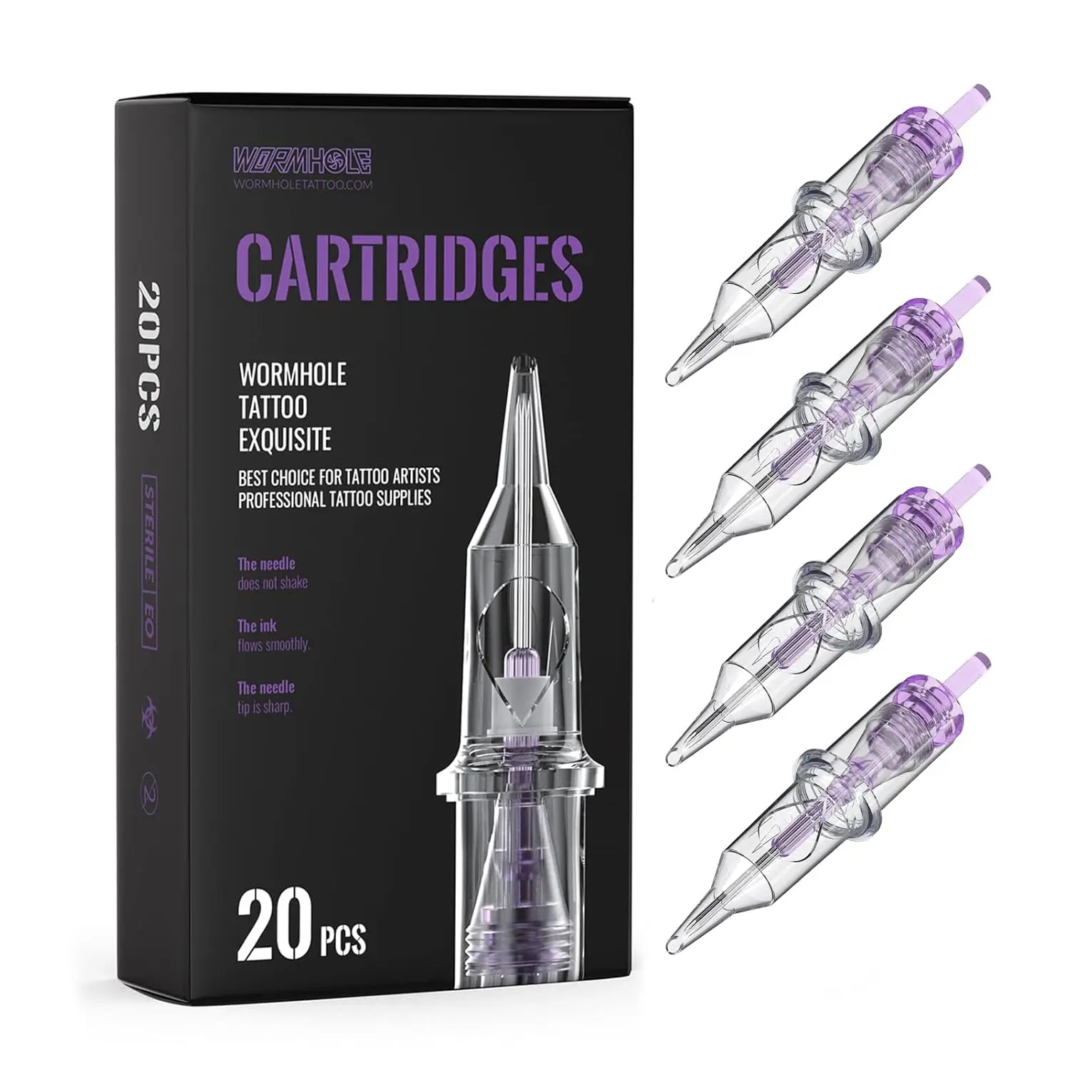 

20pcs 1RL Disposable Tattoo Needle Cartridges Standard Round Liner for Rotary Machine Pen