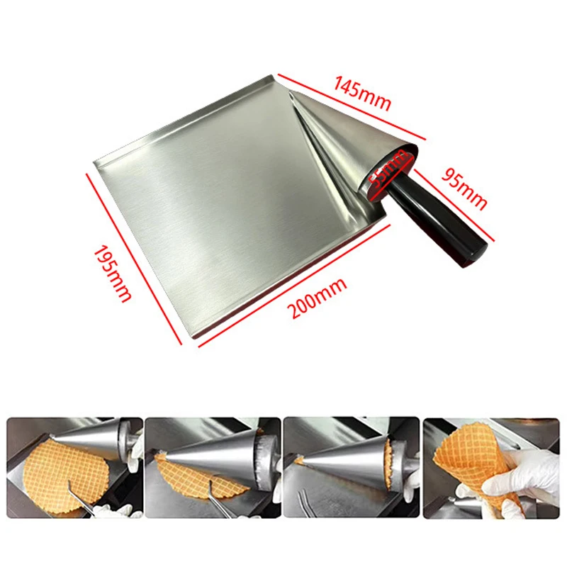 55/75MM Large Manual Ice Cream Cone Mold, Stainless Steel Mold—Tools for Dessert Shops, Bakeries, and Food Processing