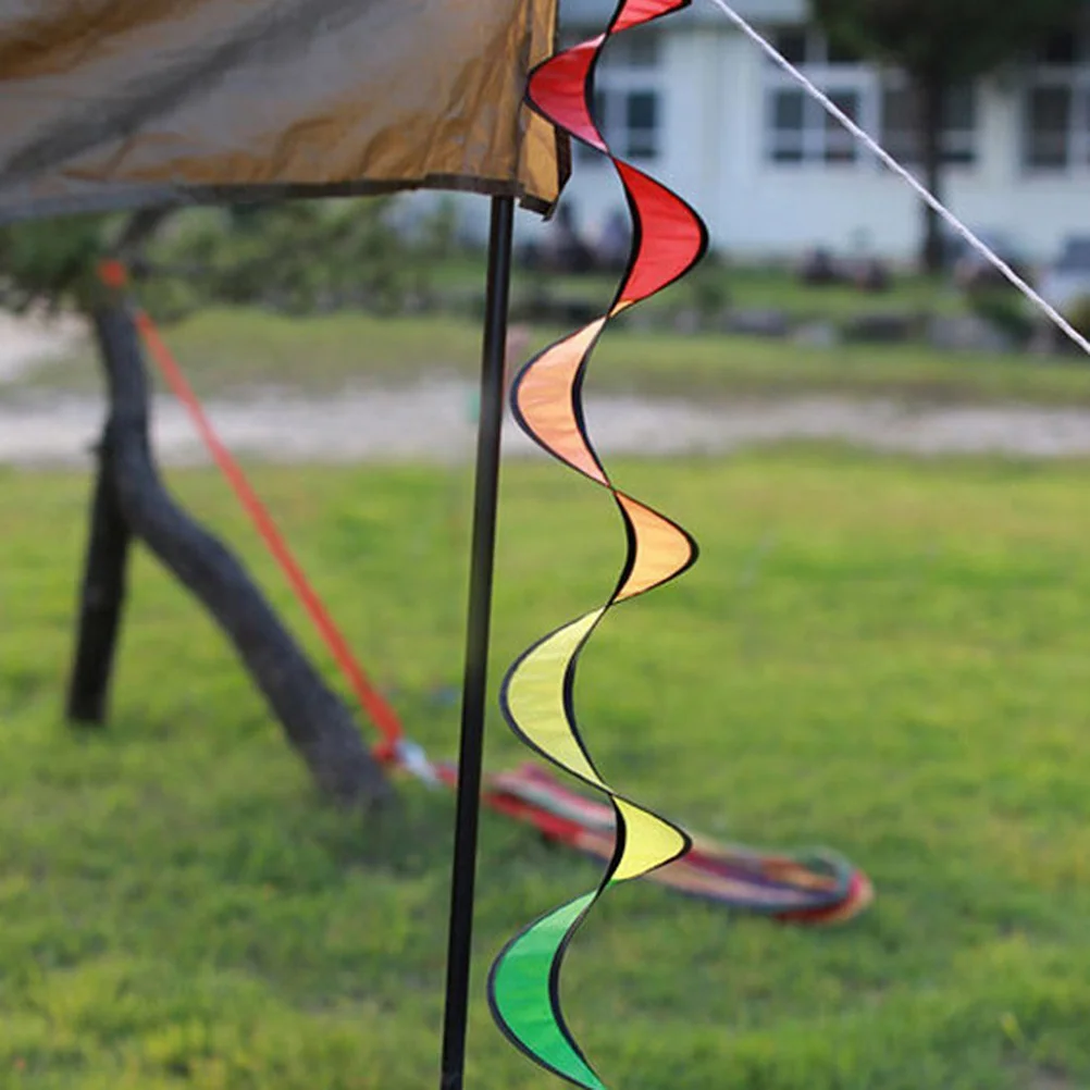 Spiral Rainbow Wind Tent Garden Outdoor Lawn Decoration Nylon Colorful Wind hanging Rainbow curlie spinner