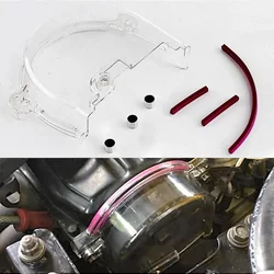 Car Clear Cam Gear Timing Belt Cover Car Styling Turbo Cam Pulley Gear Cover For Mitsubishi 4G15 SOHC Auto Accessories