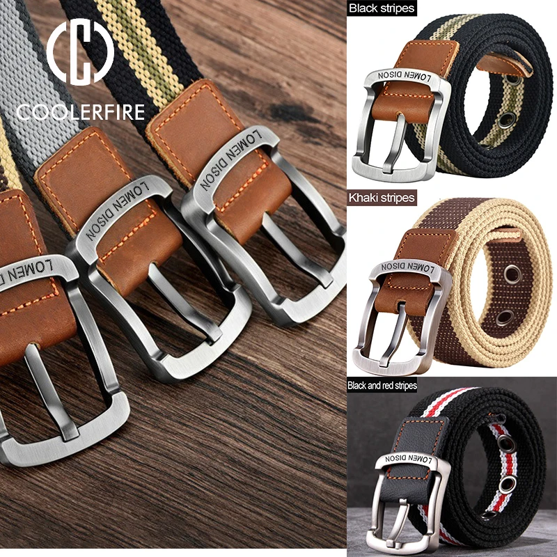 Men Belt for Drilled Canvas Military Tactical Designer Men's Fabric Belt Men's Trousers Belt for Jeans Belts Male Waist Belts