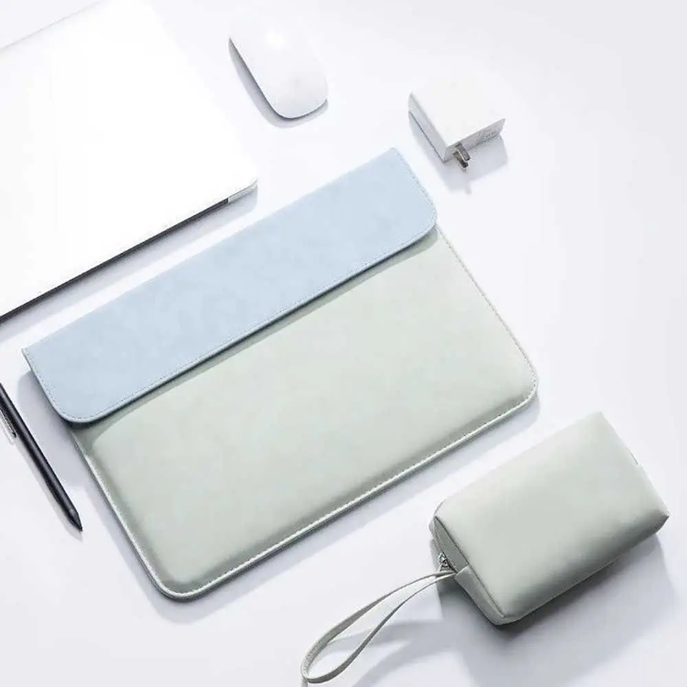 13 14 15 inch Shockproof Laptop Sleeve Case Pu Leather Ultra Thin Ultrabook Cover Colorful Waterproof for HP/Dell/Surface