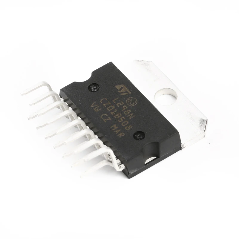 10pcs/Lot L298N ZIP-15 Motor / Motion / Ignition Controllers & Drivers Dual Full Bridge Operating Temperature:- 25 C-+ 130 C