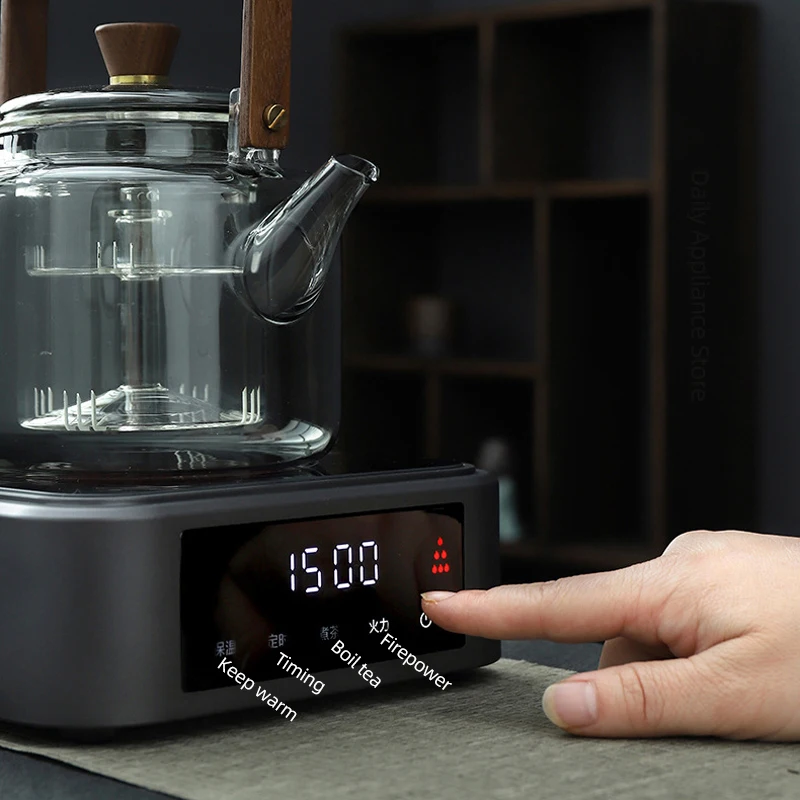 Fogão De Chá Elétrico Inteligente, Placa Quente, Aquecedor Doméstico, Fornalha De Aquecimento, Mini Tea Maker, Caldeira De Água, 220V, 1500W