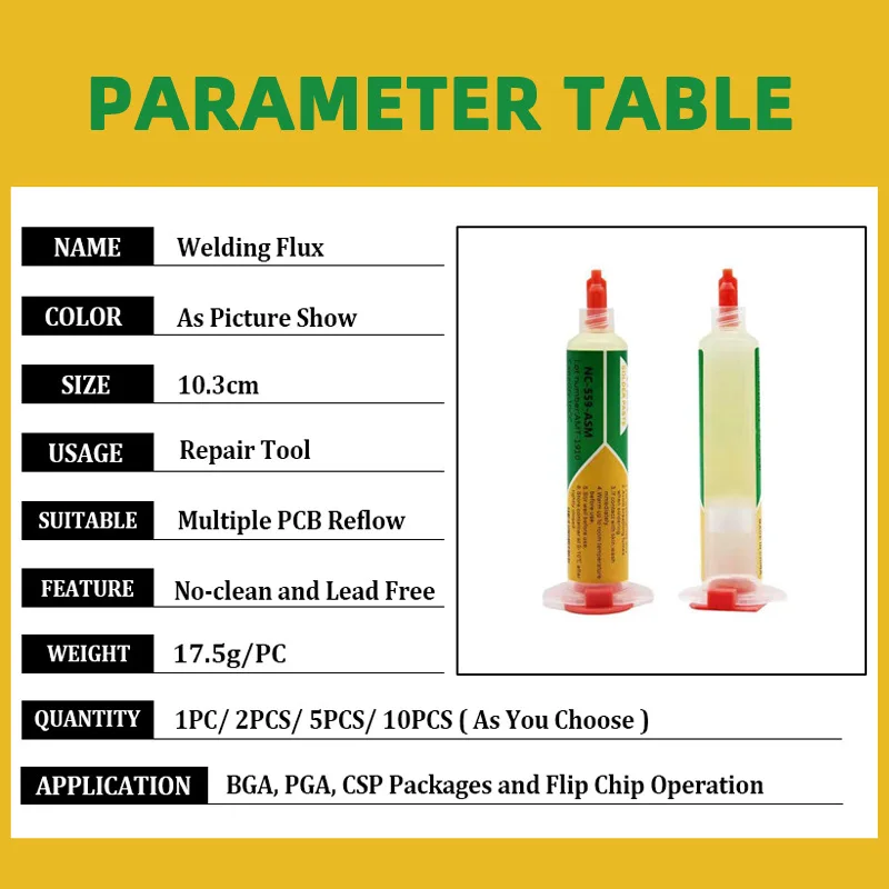 10CC Solder Paste RMA-223-ASM BGA Needle and Tube Solder Flux Solda em pasta solder paste