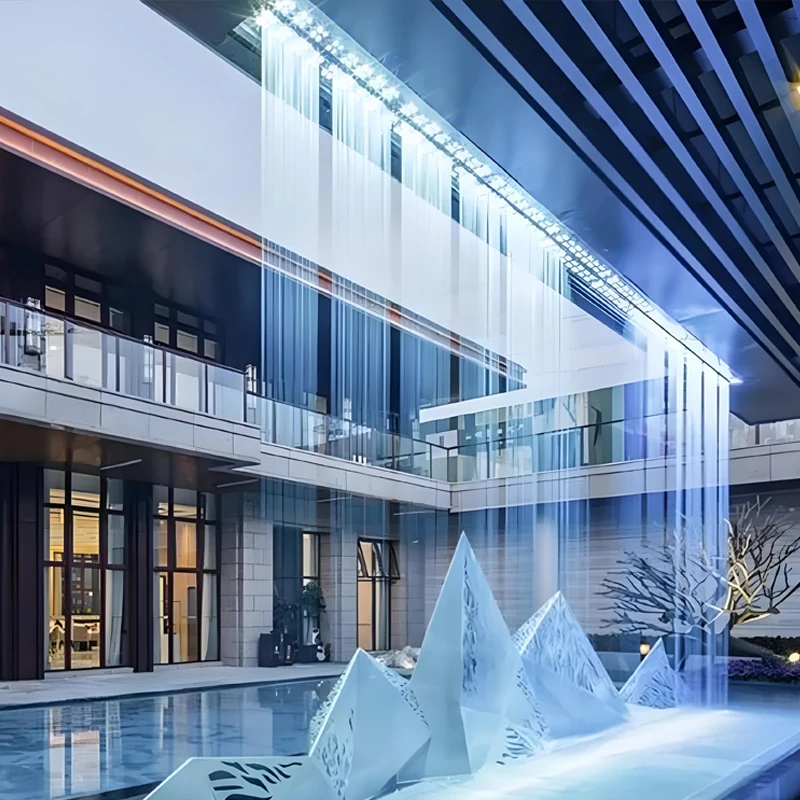 مخصص. نافورة رقمية للفندق ديكور تجاري داخلي شلالات اصطناعية