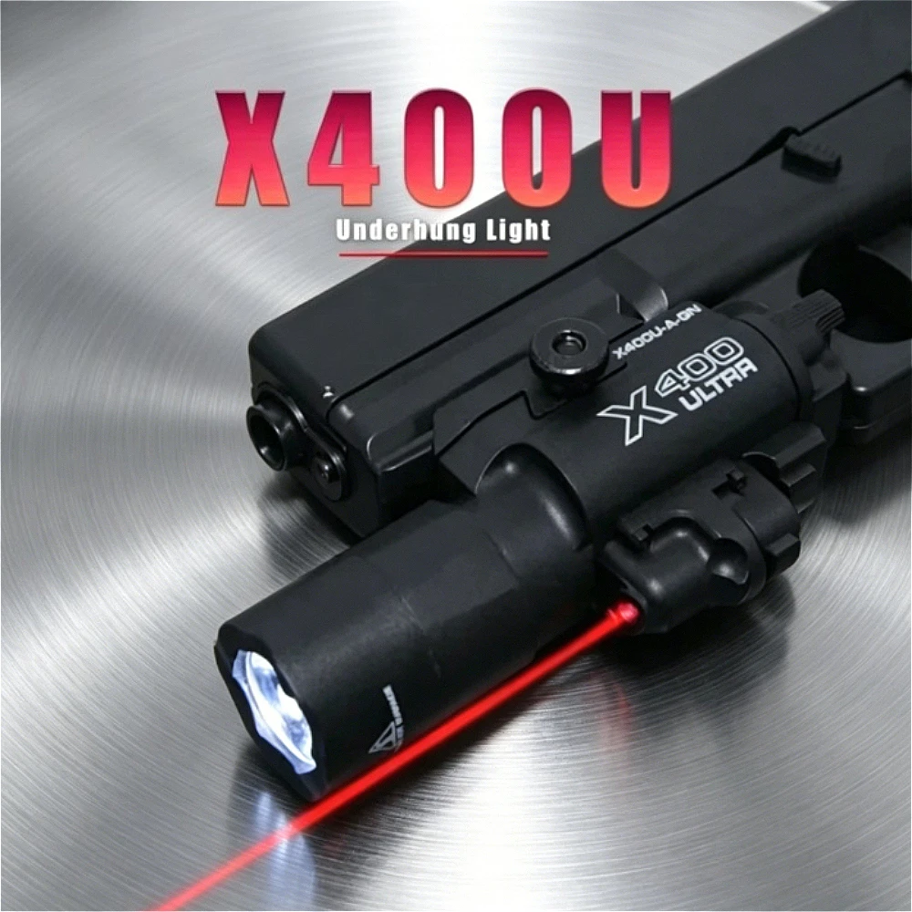 X400 LED flashlight with infrared aiming, nylon rail mounted light, suitable for toy gun accessories