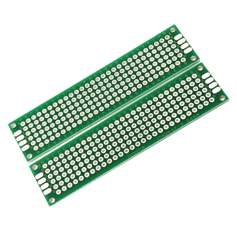 6PCS 2*8CM double-sided spray tin universal board 2.54MM pitch universal circuit board experimental test board hole board
