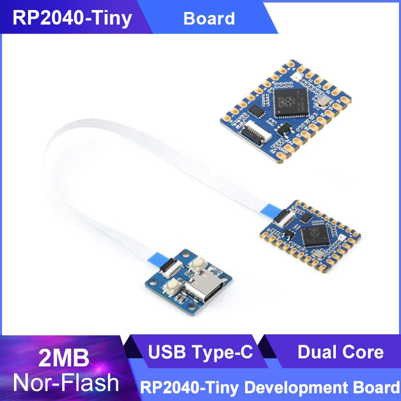 

RP2040-Tiny Board Based On Official RP2040 Dual Core Processor Optional USB Type-c Port Adapter Development Board