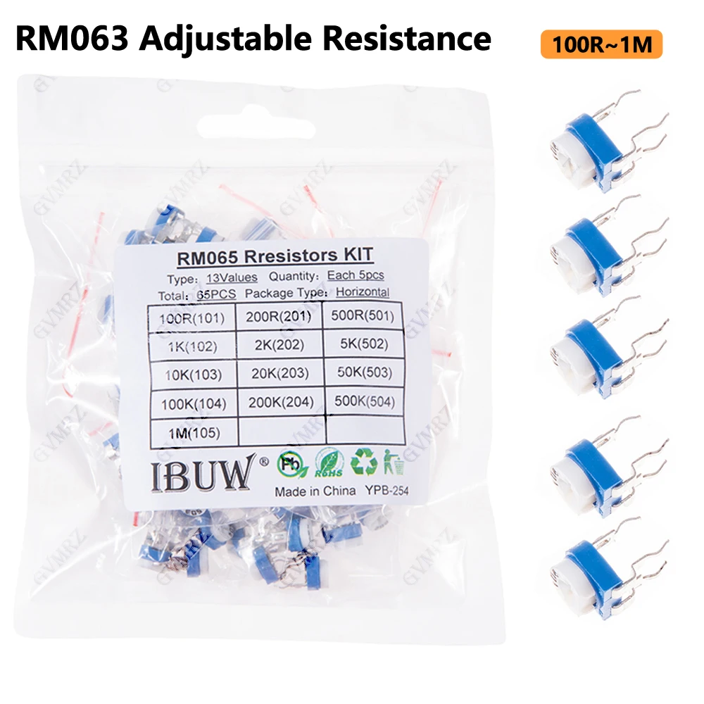 65PCS Trimmer Resis…
