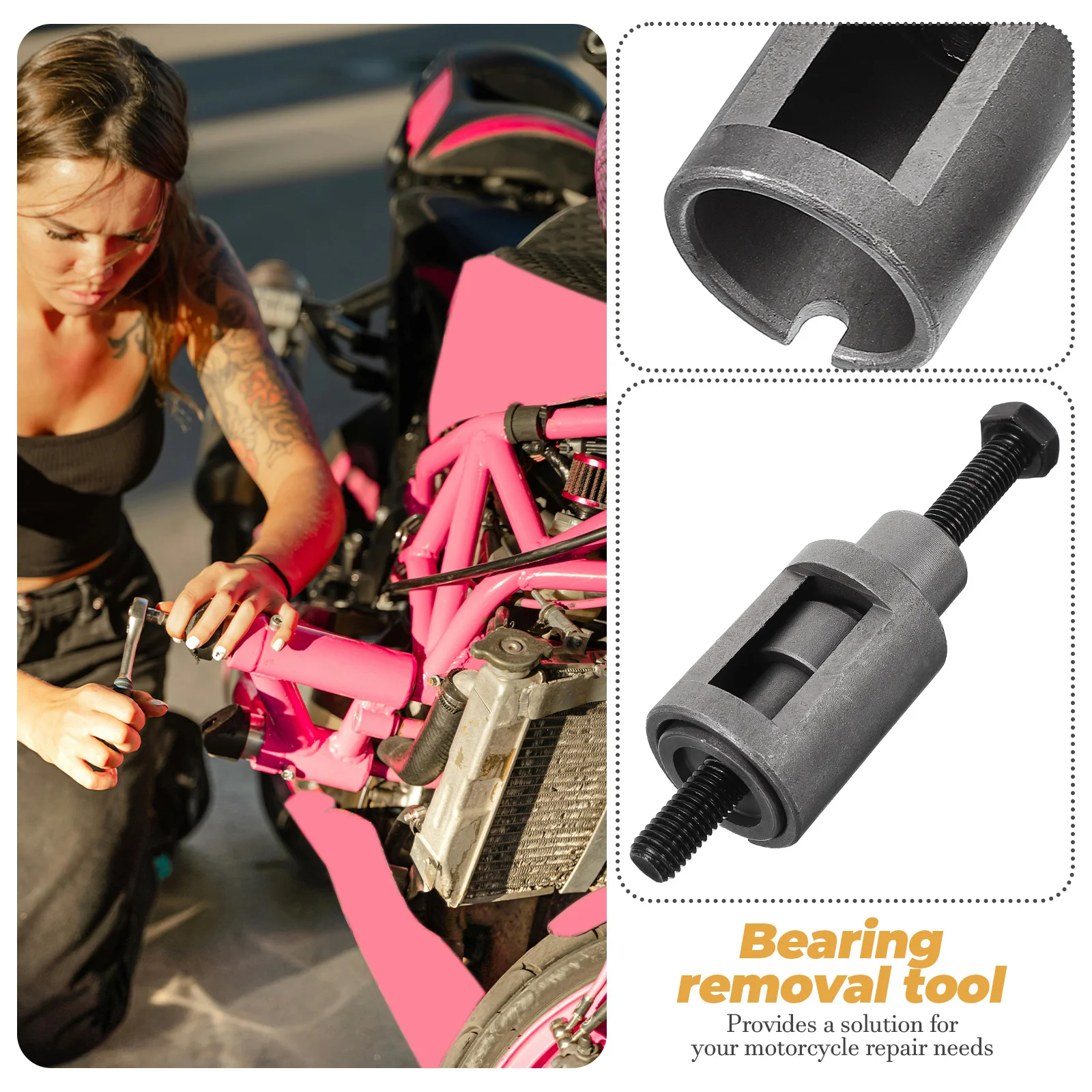 

1 set Motorcycle Repair Steel Bearing Puller Disassembly Removal Kit for with Multi-Tools