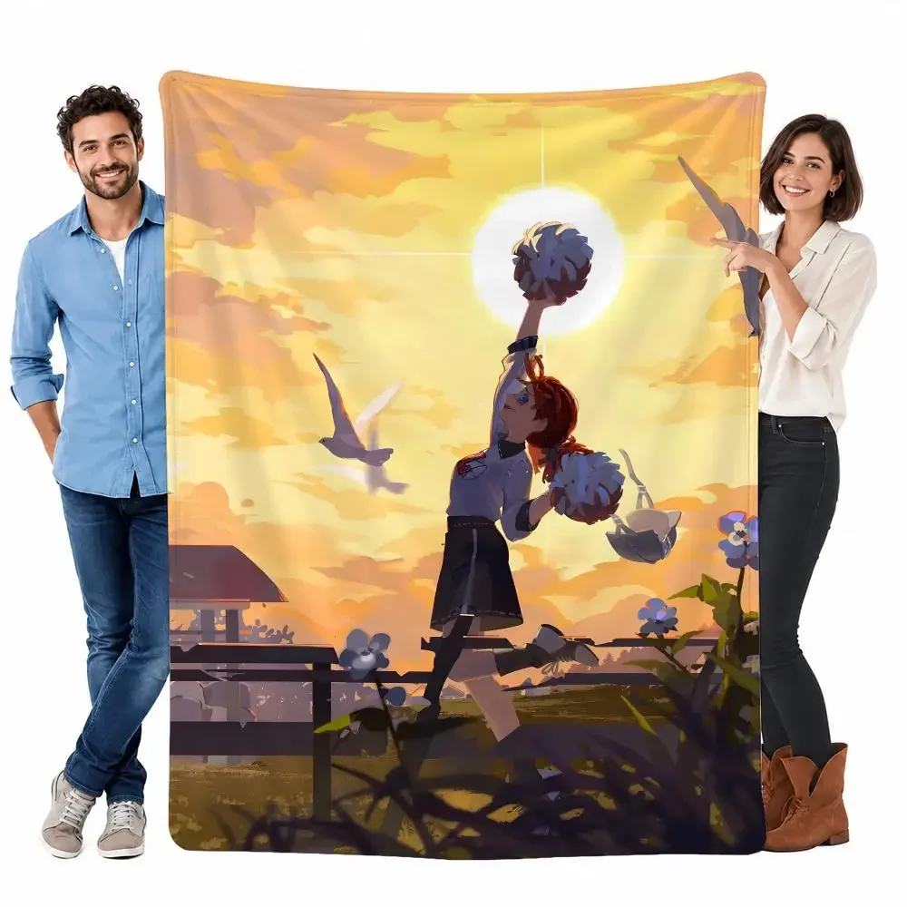 Gothic Game Identity V Throw Custom Printed Flannel Fleece Blanket for Sofa Bed Office Travel & Camping