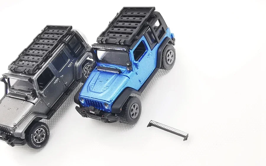 1/64 Off-road Vehicle Model For Simulation Wrangler Roof Strip Light, Cover Spotlight Does Not Light Up