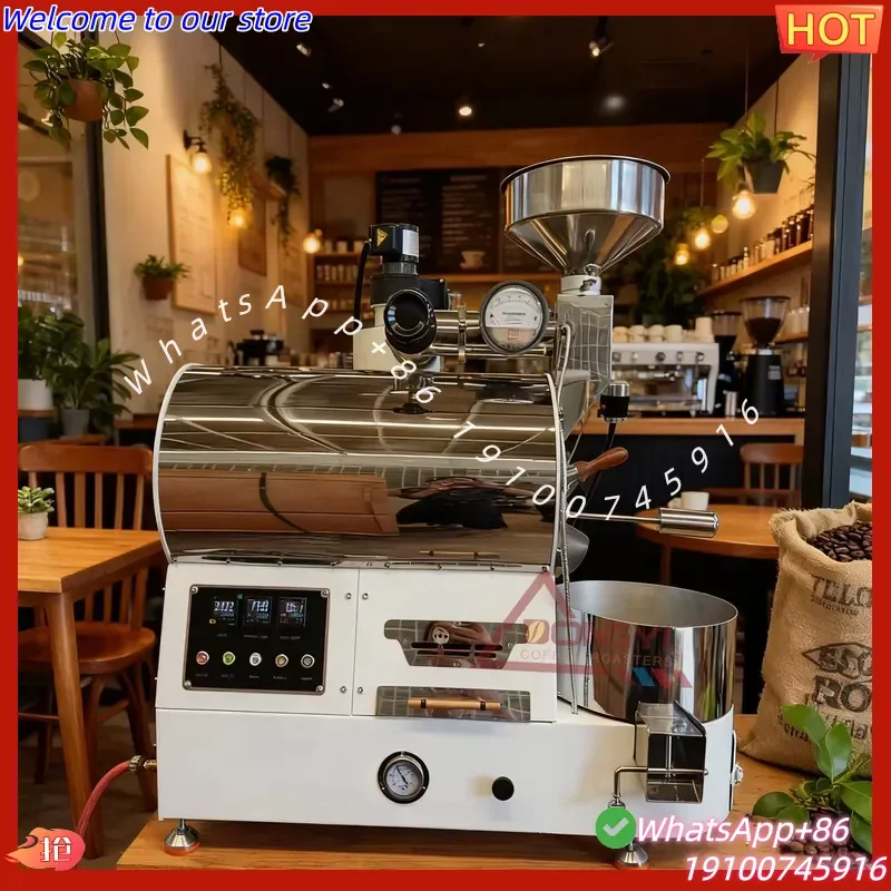 CE 2026 New Hot Air Coffee Bean Roaster Commercial Electric Drum Coffee Roaster Artisan Connection for Specialty Coffee Shop
