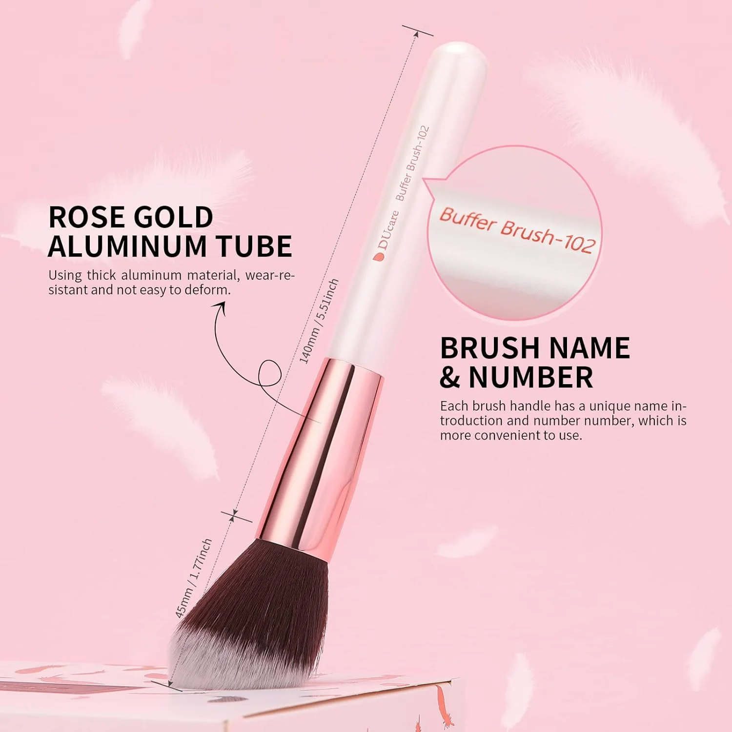 DUcare 27-teiliges Make-up-Pinsel-Set, professionelles Foundation-Mischen, Gesichtspuder, Rouge, Concealer, Kontur, Augenbrauen, Highlight-Lidschatten