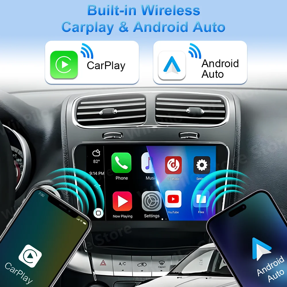 Android 16 Carpaly Navigation GPS For Dodge Journey JC 2011 -2020 Auto Multimedia Video Player Head Unit Car Accessories WIFI 4G view 3
