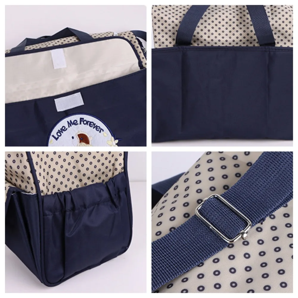 تخزين حقيبة حفاضات الطفل Crossbody متعددة الوظائف الأم الأمومة حزم قماش سعة كبيرة الطفل الاشياء أكياس الحفاض الأم #4