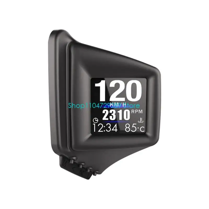 D8KE Car Dashboard Display Monitor with OBD2 Digital Data Readout for Road Travel