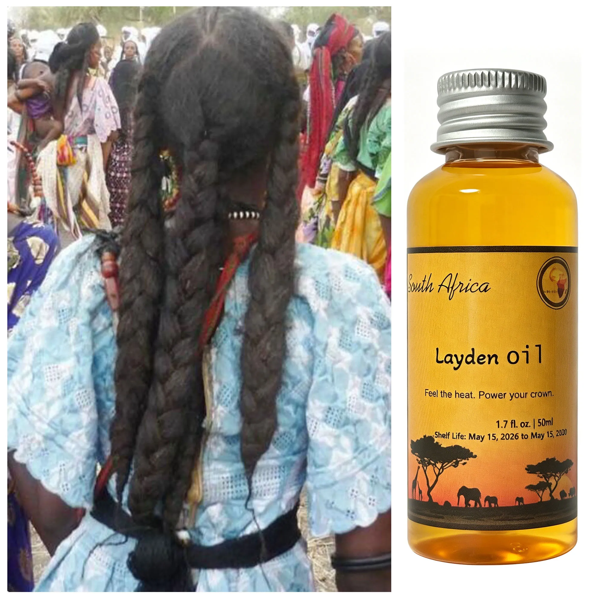 Traditional African Layden Nourish Oil  Scalp & Hair Roots Strengthening