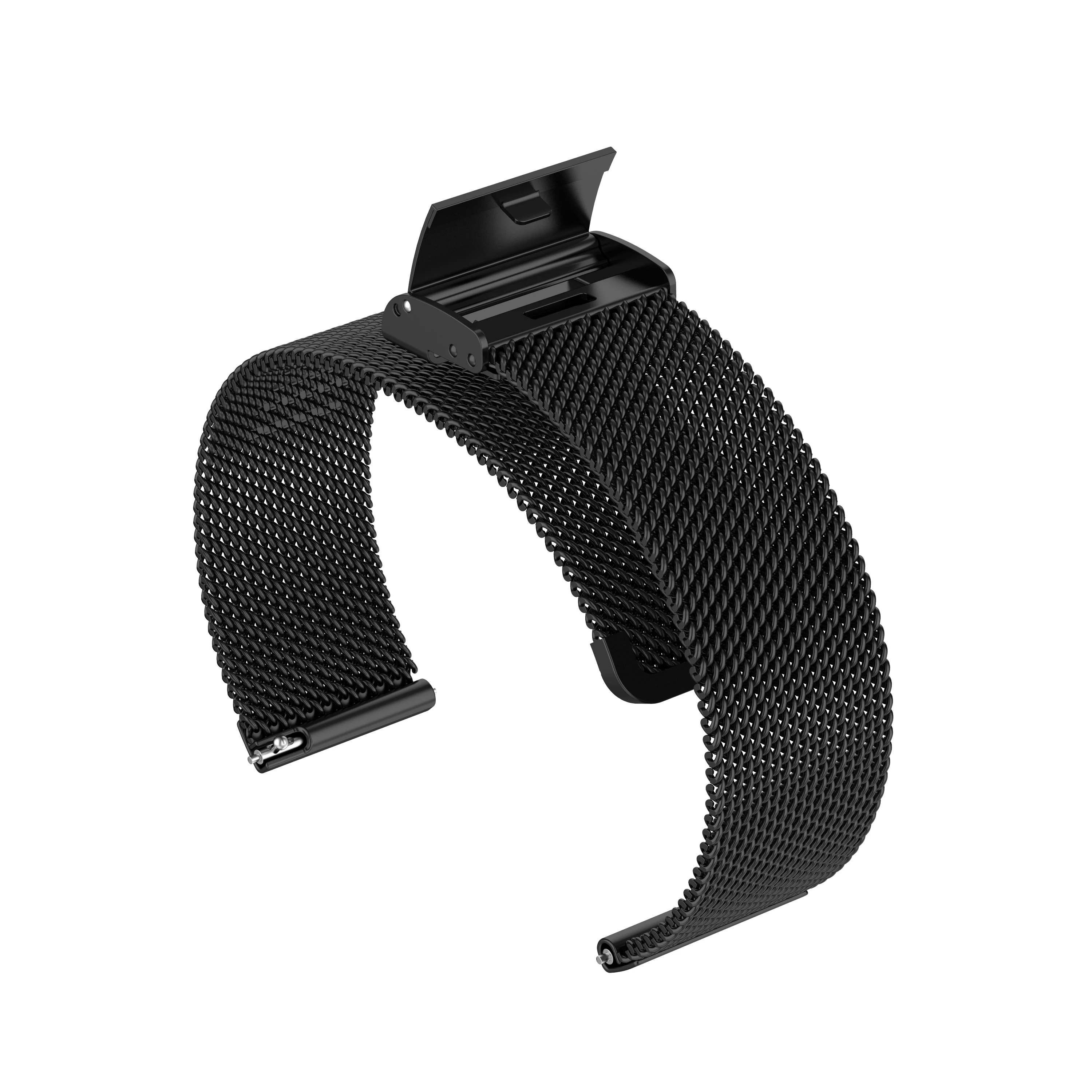 Gelang jam tangan Garmin Vivoactive 4s, tali arloji 18mm Milan untuk Garmin Vivomove 3s, gelang baja tahan karat sangat ringan