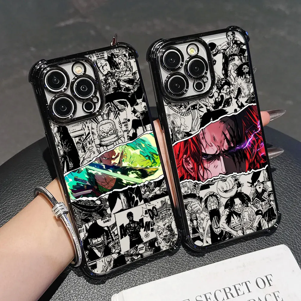 

Japan Anime Hot One Pieces Soft Funda For iPhone 17 Pro 16 15 14 13 12 11 Pro Max Case 17 Plus 17E 16E 17Air Silicon Phone Cover