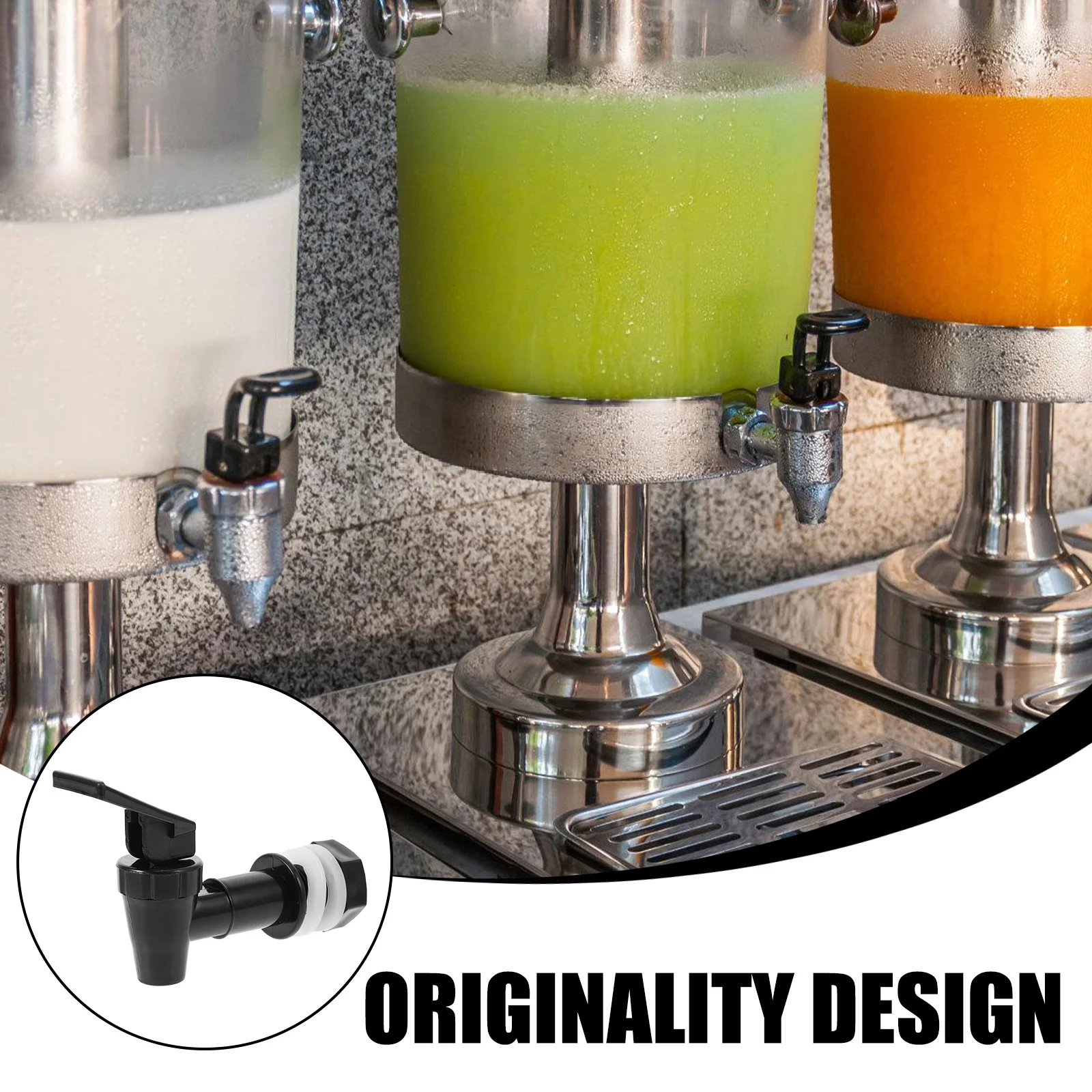 2 Buah Keran Pengganti Dispenser Air yang Dapat Digunakan Kembali untuk Pendingin Minuman, Botol Kaca, Keran Air, Ember