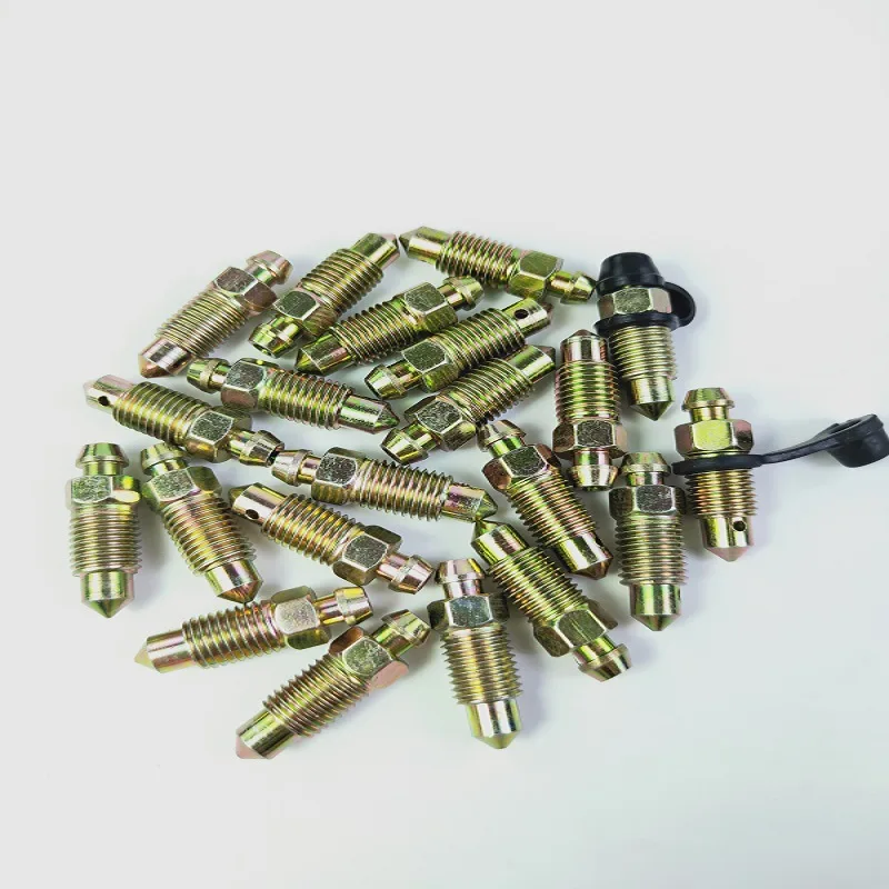 5/20pcs Motorcycle Brake Pump Calipers Exhaust Bleed Screw M8 M10 1.25 1.0 Picth with Rubber Dust Cap for Moped Scooter view 5