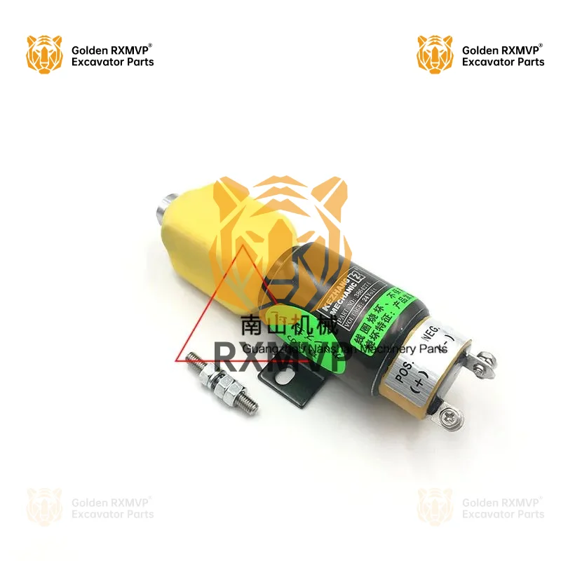 For Caterpillar cat E320bcd Hyundai R225-7 Shutoff Electromagnetic Valve Shutoff Switch s6k Engine Excavator Accessories