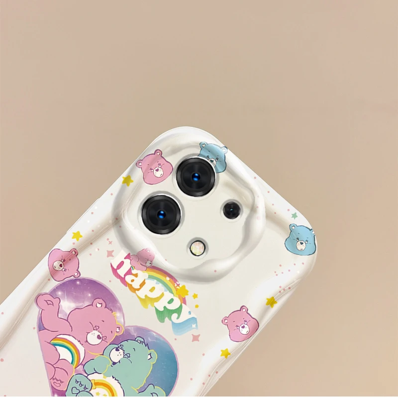 Cute Cartoon Care Bears Phone Case For Redmi Note 13 12 11 ProPlus 10 9 Pro 14C 13C 12C 11S 10A K70 Shockproof Transparent Cover