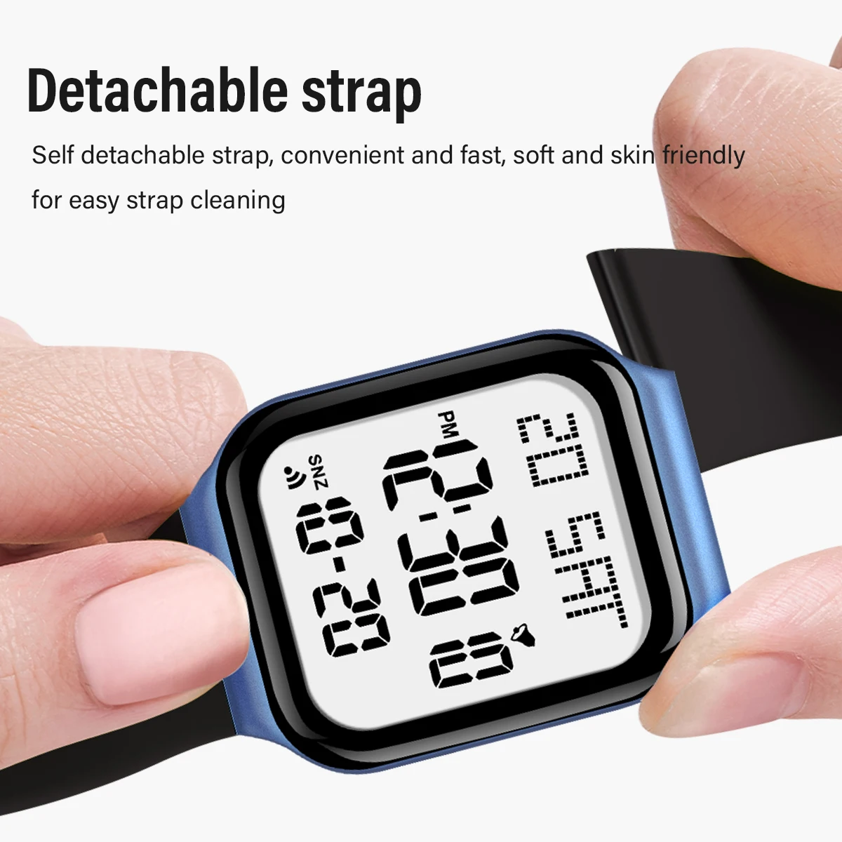 학생 시계 패션 캐주얼 스포츠 시계 LED 발광 방수 디지털 디스플레이 전자 시계 유니섹스