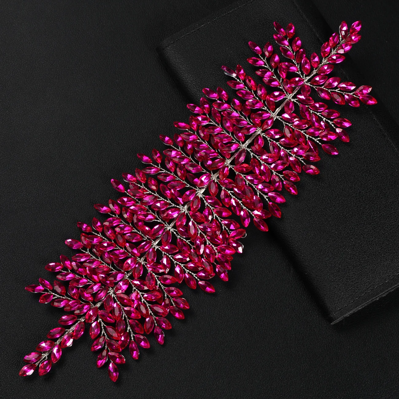 SLBRIDAL Handgefertigte Strass-Kristall-Haarkränze, Hochzeits-Kopfschmuck, Haaraccessoires, Stirnband für Bräute, Frauen und Mädchen – Detail 7