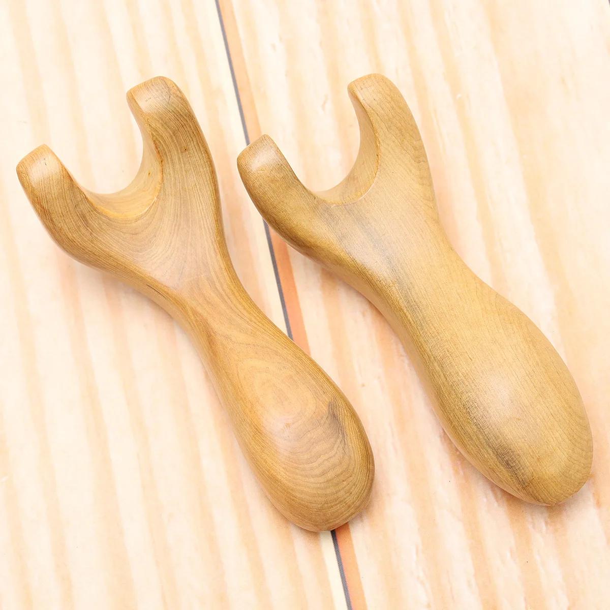 

2Pcs Y-type Wooden Scraping Plate Massage Tools Massaging Scraper Board for Trigger Point Treatment on Face Arm Back