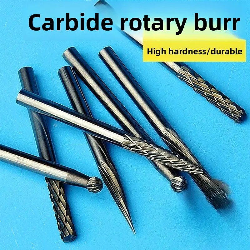 3mm Diamond Electric Grinding Head/ Alloy Rotary File Tungsten Steel / Woodworking Engraving Hand Drill Head / Pneumatic Grinder