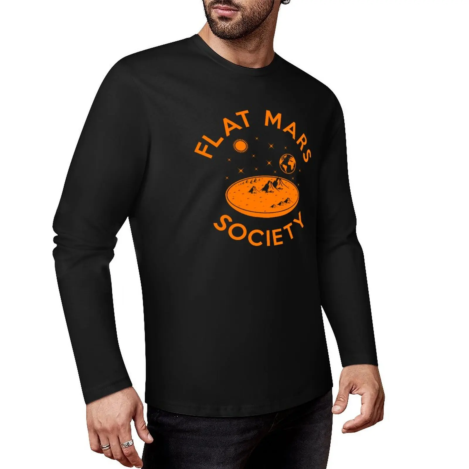 

Flat Mars Society Long T-Shirt anime sweat shirts custom t shirts heavyweight t shirts black t-shirts for men