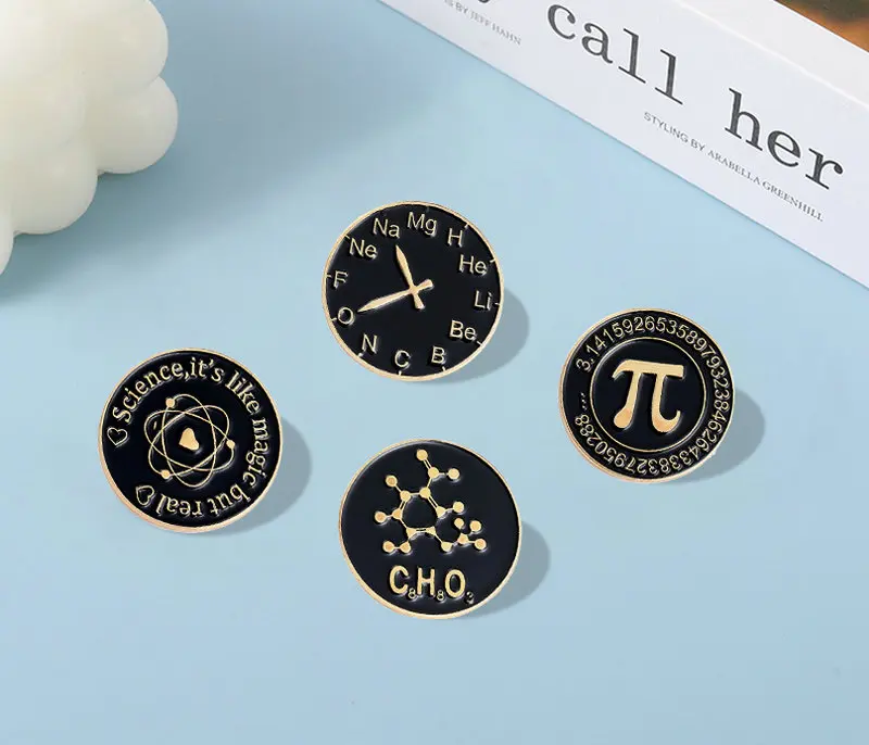 Science Is Real Magic Enamel Pins Chemical Element Bag Brooch Lapel Badge Knowledge Jewelry Gift for Kids Friends