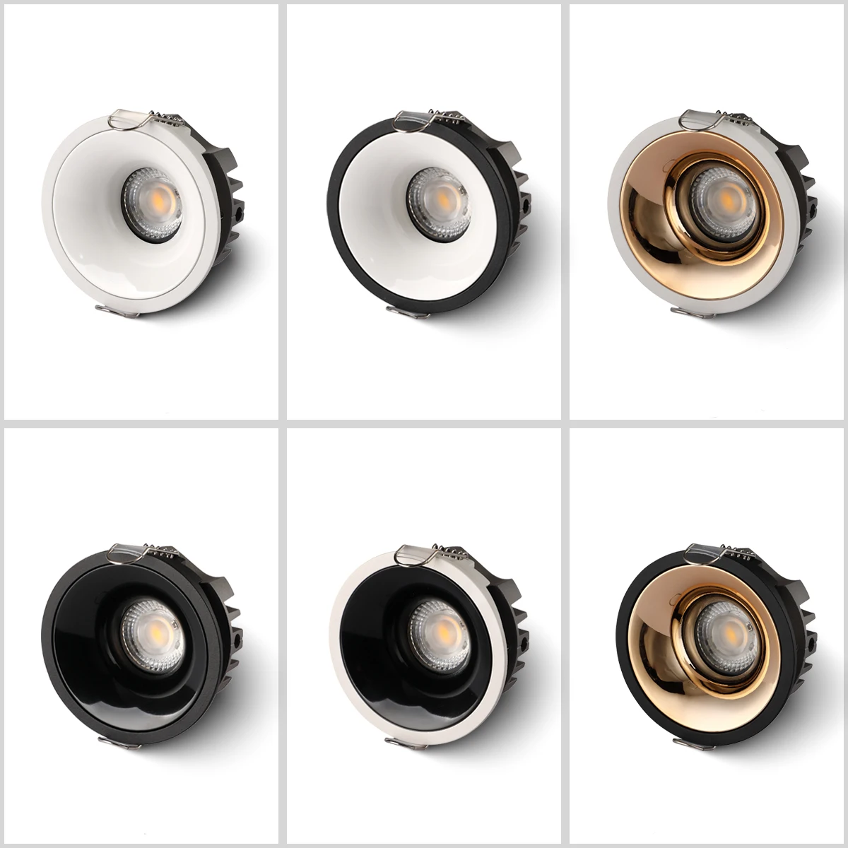 Foco LED COB antideslumbrante, luz descendente de bisel estrecho, lámpara de techo empotrada regulable para dormitorio, sala de estar, cocina, 110V,