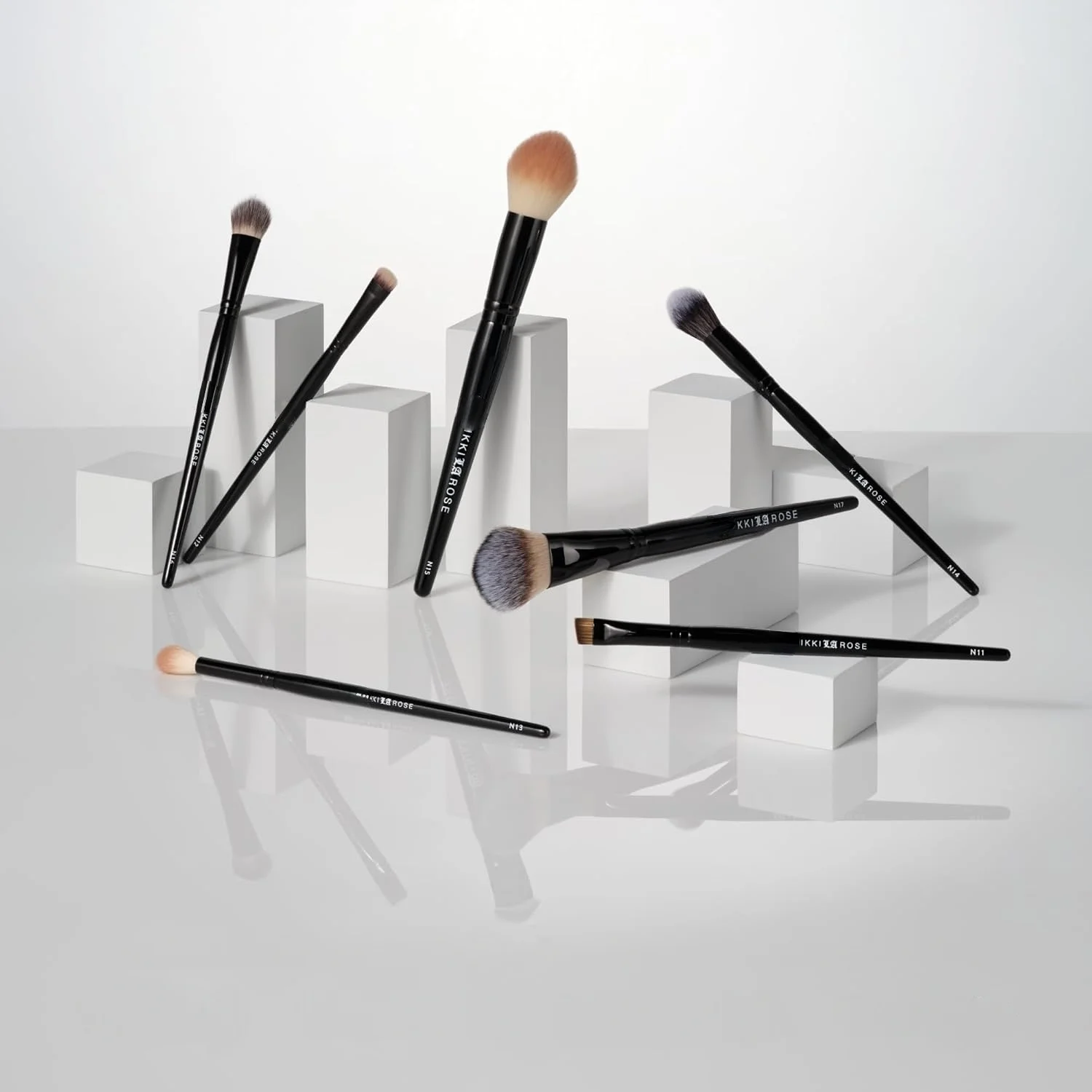 BKNikki Pro Artist Makeup Brush Set 7PCS Professional Face Powder Blush Eyeshadow Brow Liner Cosmetic Brushes