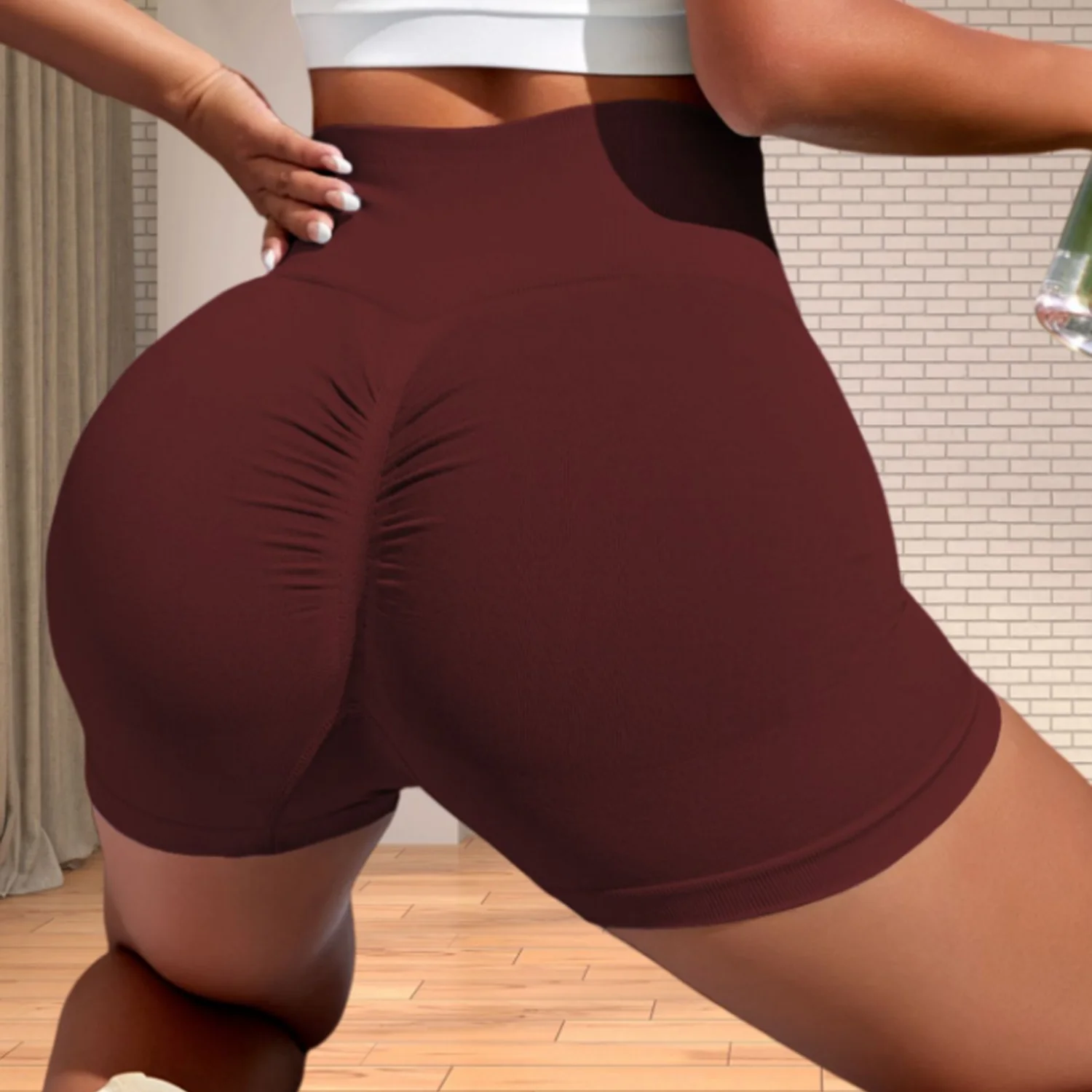 Pantalones cortos atléticos para mujer, pantalones cortos de gimnasio para levantamiento de glúteos, pantalones cortos elásticos para motorista, Yoga, cintura alta, entrenamiento físico, mallas de entrenamiento
