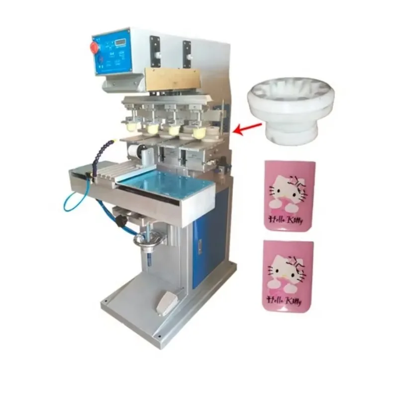 1-4 Colors Automatic Ceramic Bowl Plate Spoon Mug Pen Silicon Cup Laminated Aluminium Tube Pad Printing Machine