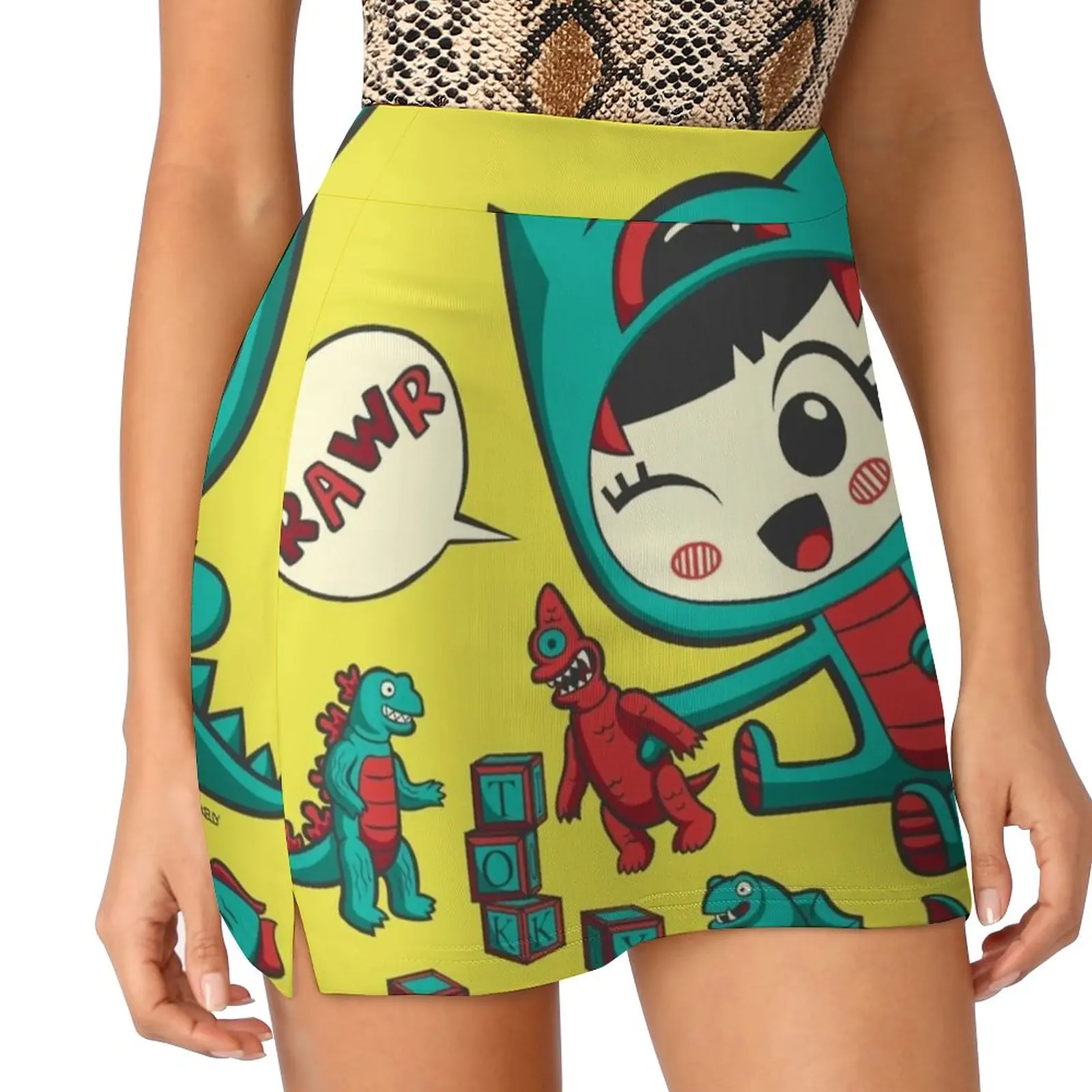 Tiny Monster Women's skirt Aesthetic skirts New Fashion Short Skirts Kaiju Nocturnallygeekyme