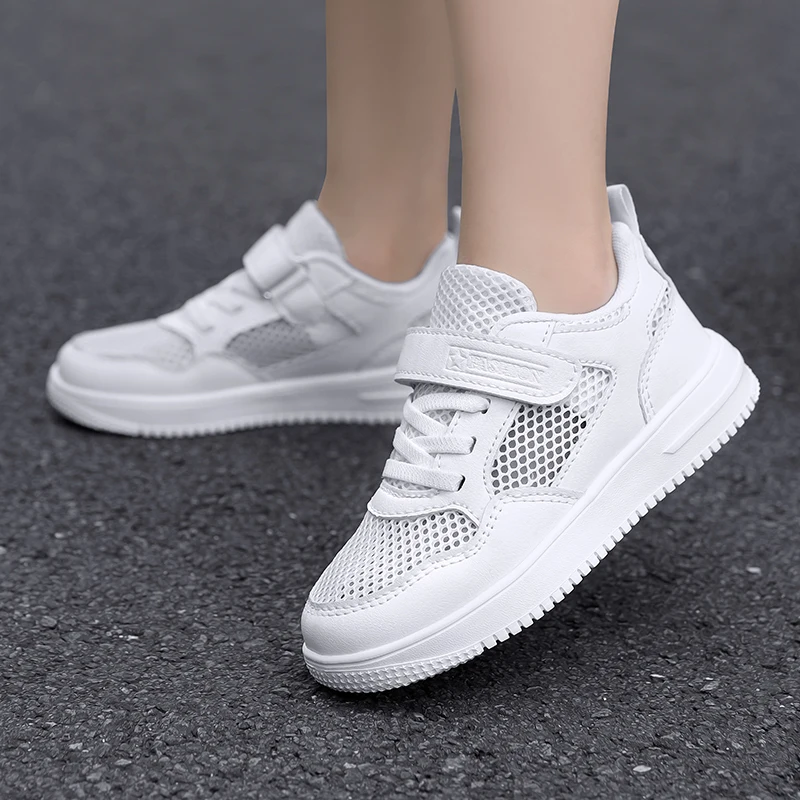 White and Black Boys and Girls\' Shoes Fashion Children\'s Casual Shoes Anti slip Sports Shoes Size 28-40