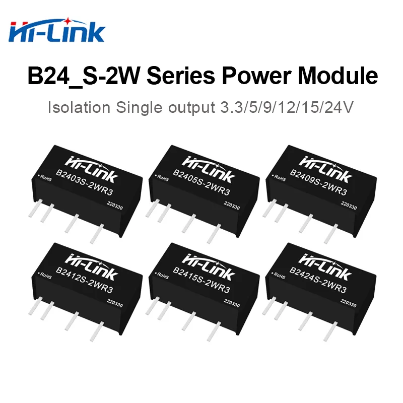 100pcs/lot B2405S B2412 B2415 B2424-2W  SIP-4 24V to 5/12/15/24V IC Isolation Power Module