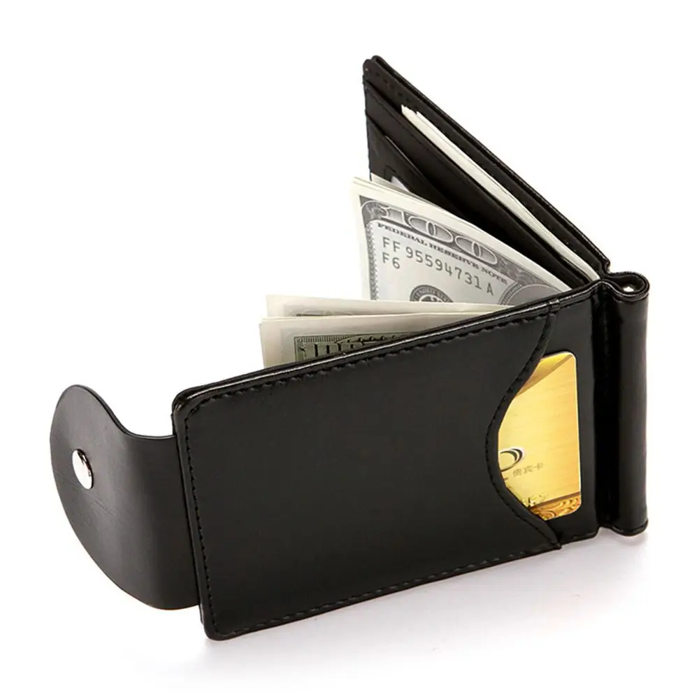 Vintage Slim Wallets PU-Leder Ausweishalter Kurze Ledergeldbörsen Bifold Geldklammer Herren Geldbörsen & Etuis